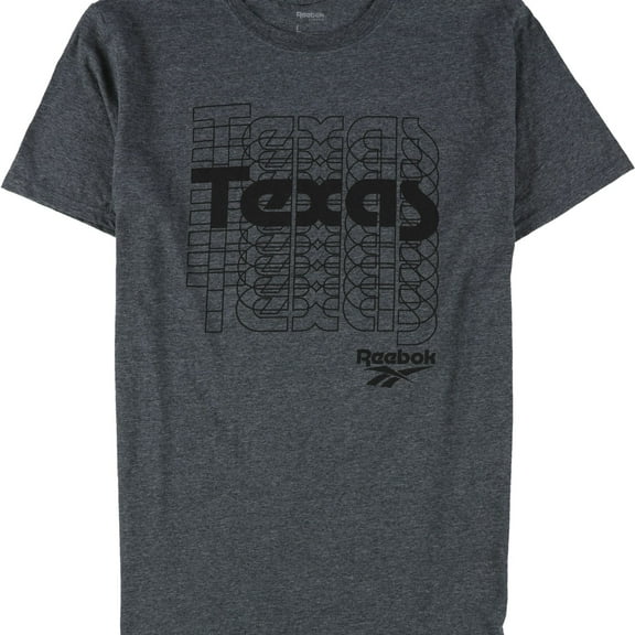 Reebok Mens Texas Graphic T-Shirt, Grey, Medium