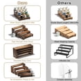 thumbnail image 3 of 8-Piece Wood Cake Stand Set, Burnt Wood Tiered Display for Cupcakes, Desserts, Party Food, 3 of 9