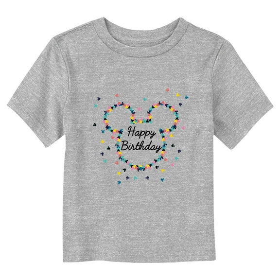 Mickey & Friends Happy Birthday Silhouette Logo Graphic T-Shirt