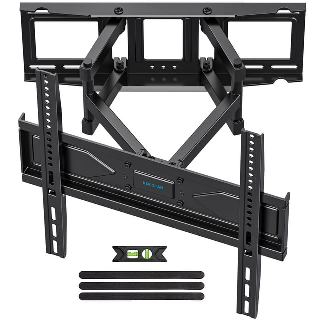 USX STAR Soporte de pared para TV de movimiento completo con certificación UL para la mayoría de televisores de 32 a 70 pulgadas, soporte giratorio extensible inclinable para TV, VESA máx. 400 x 400 m