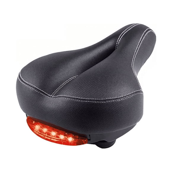 Asiento De Bicicleta Cómodo Con Cojín Suave Y Luz Trasera Roja