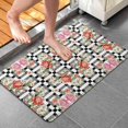 thumbnail image 4 of Pioneer Flower Floral Print Pattern Bathroom Rugs Mat, Non Slip Microfiber Bathroom Rug with Rubber Backing, Soft Mats for Bathroom Floor Tub Shower, 20"x32", 4 of 5