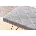 thumbnail image 4 of Hodedah Emboîté 2 Pièces Tissu Gris Pouf Rembourré avec Base en Métal Or Rose, 4 of 5