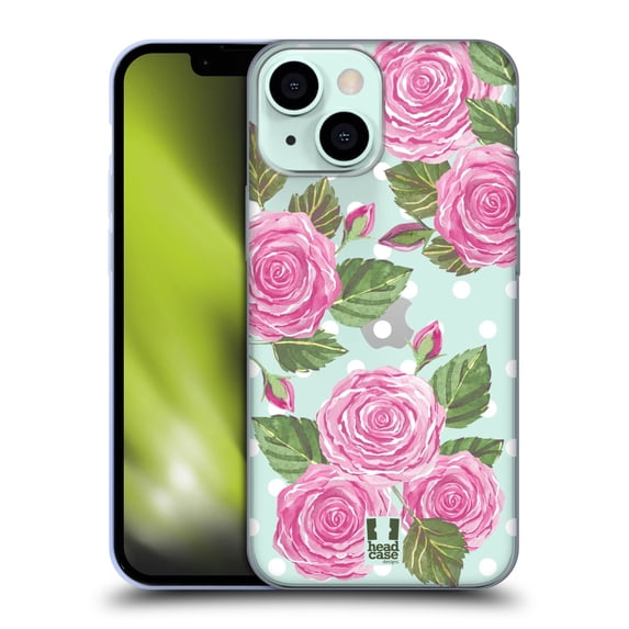 Head Case Designs Watercolour Flowers 2 English Roses Soft Gel Case Compatible with Apple iPhone 13 Mini