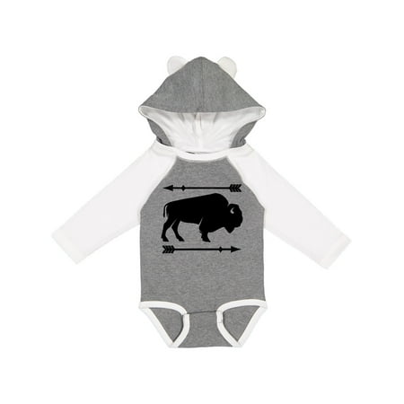 

Inktastic Buffalo Cute Animal Western Gift Baby Boy or Baby Girl Long Sleeve Bodysuit