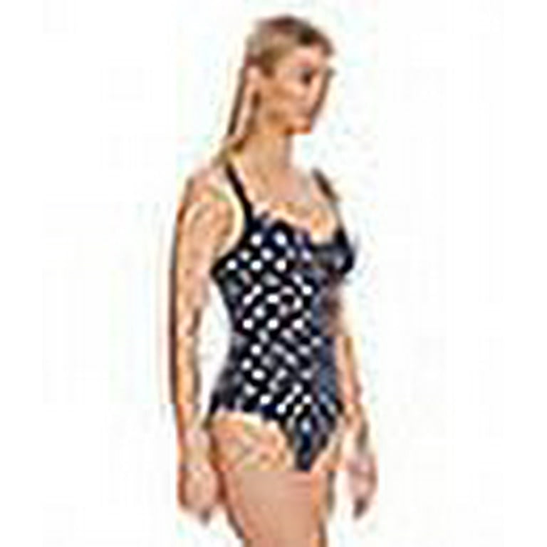 Panache NAVY/VANILLA Anya Riva Balconnet One Piece Swimsuit, US 38DD, UK  38DD
