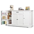thumbnail image 4 of Asofer 55" Sideboard Buffet, 4-Door 2-Drawer with Adjustable Shelves, Gray, 4 of 8