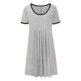 thumbnail image 3 of JGTDBPO Summer T-Shirts Dresses For Women Short Sleeves Nightgown Super Soft Sleepwear Comfy Cotton Nightshirts With Pocket Pajama Dress Causal Loose Fit Home Wear, 3 of 5