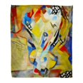 thumbnail image 1 of LADDKE Flannel Throw Blanket Floral Bouquet Abstraction in The Modern of Kandinsky Executed Soft for Bed Sofa and Couch 50x60 Inches, 1 of 1