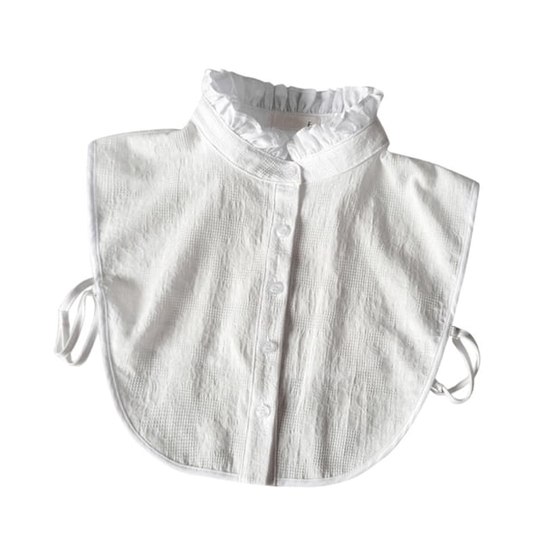 Cuello falso blanco para mujer, accesorio de ropa, blusa de media camisa de moda para vestido Collar