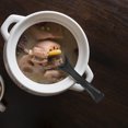 thumbnail image 2 of 6 cucharas de melamina negra con cola deformada, cucharas de sopa de plástico esmerilado, vajilla para el hogar y el restaurante., 2 of 8
