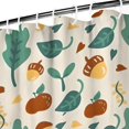 thumbnail image 3 of Brown Green Mushroom Fruit Leaf Beige Pattern Shower Curtain 72"x72" ,Bathroom Decorative Shower Curtains Set with 12 Hooks,Modern Waterproof Washable Shower Curtain, 3 of 6