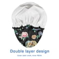 thumbnail image 4 of Shower Caps,Pioneer Flower Floral Print Pattern Waterproof Shower Cap for Women 4 Pieces,Double Reusable Hair Cover for Shower PEVA Elastic Stretch Hem, 4 of 7