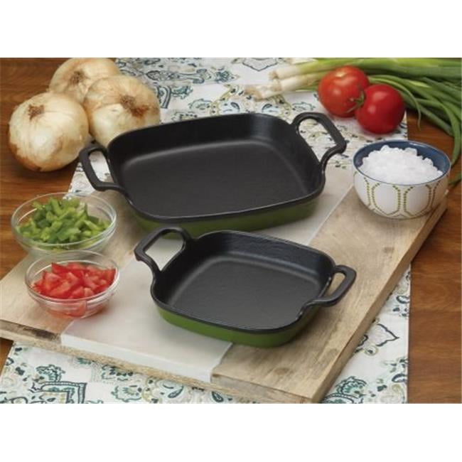 Bayou Classic 7771G 8.5 in. Enameled Cast Iron Baking Dish, Green