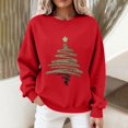 thumbnail image 6 of Christmas Womens Sweatshirts Holiday Merry Pullover Long Sleeves Crewneck Shirts Fashion Christmas Tree Printed Blouses Casual Loose Christmas Sweatshirt, 6 of 8