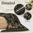 thumbnail image 2 of Black Spring Floral Pillow Covers, Linen Long Throw Pillow Case, Elegant Pastoral Flowers Birds Retro Art Holiday Pillow Protector Decorative Cushion Cover for Living Room/Bedroom 20" x 26", 2 of 8
