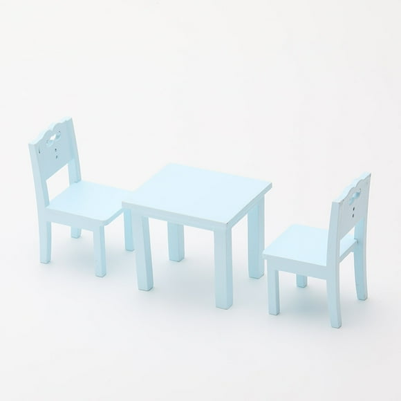 3-piece children's table and chair simulator furniture Blue