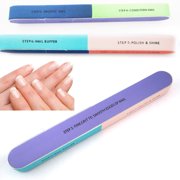 2 pc Nail Buffer 7 Way Shiner Buffing Block Sanding Files Manicure Mash