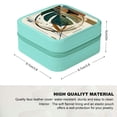thumbnail image 2 of Autua Modern Art Mini Jewelry Travel Case with Zipper Closure, Compact Size for Necklace, Ring, Earring Organization Green, 2 of 5
