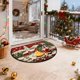 thumbnail image 3 of Decoraciones navideñas, adornos navideños, regalos navideños Alfombra navideña Puerta de entrada Felpudo semicircular Felpudo antideslizante absorbente para el hogar Felpudo a prueba de suciedad Felpu, 3 of 5