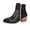 Black, variant on Women's Cowboy Ankle Boots Cowgirl Western Embroidered Pattern Side Zipper Chunky Heels for Country Music Concerts Daily Wear Brown Size 5.5