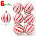 thumbnail image 3 of Bolas de Navidad de 6 cm, bolas pintadas de colores para árbol de Navidad, adornos colgantes para Navidad, Año Nuevo, fiestas, decoración del hogar, 3 of 5