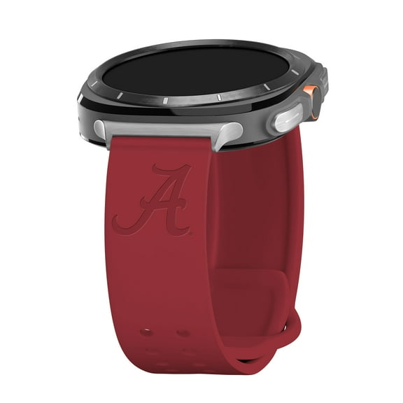 Alabama Engraved Silicone Unisex Watch Band for Samsung Galaxy Watch Ultra 47mm (Crimson) by Affinity Bands