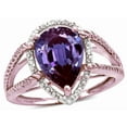 thumbnail image 3 of Star K � Pear Shape 11x8mm Simulated Alexandrite Halo Split Shank Big Stone Ring, 3 of 9