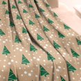 thumbnail image 3 of Brown Christmas Tree Pattern Blanket,Comfortable Soft Lamb Wool Throw Blanket,All Season,Warm Lightweight Blankets for Sofa Bed Couch Living Room Chair,40"x50", 3 of 4