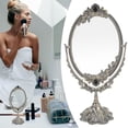 thumbnail image 3 of Vintage Vanity Mirror, EuropeanStyle Metal Retro Dobleado Mesa Mirror Antiguo Con Espelo Cosmético de Doble Cara Giratoria para Aterezo Para El Dormitorio de Baño, 3 of 7