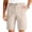 Khaki&03#0210U, variant on Fabrcox Men's Dress Shorts Elastic Waist Men Bermuda Shorts Summer Work Office Business Casual Mens Shorts with Pockets Gray S