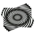 thumbnail image 1 of Ambesonne Spires Place Mats Set of 4, Black and White Swirl, Standard Size, Black White, 1 of 6