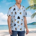 thumbnail image 4 of West Highland White Terrier Dog Mens Hawaiian Shirt Short Sleeve Casual Button Up Tropical Summer Beach Shirt, 4 of 9