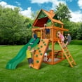 Gorilla Playsets Chateau Tower Wooden Playset with Rock Climbing Wall