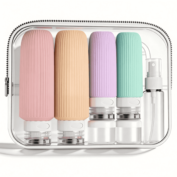 Micebay 6oz Silicone Travel Bottles, Leak Proof Toiletry Containers for Shampoo, Conditioner & Lotion,Mint