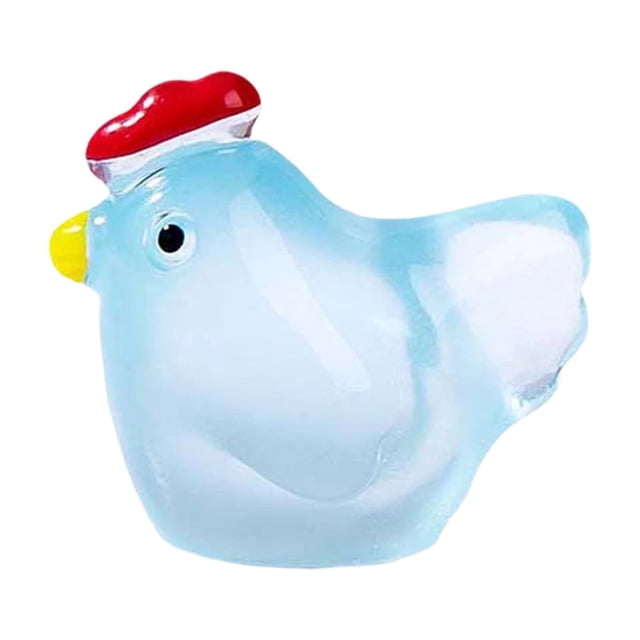 Tumotour Mini Resin Chicken Glowing Potted For Mini Tale Garden Aquarium Party Home Decoration