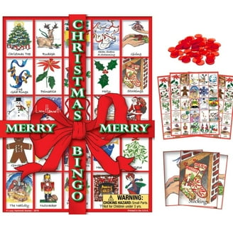 JOYIN Christmas Bingo Game For 30 Players - Holiday Party Game With Cards, Markers & Calling Cards