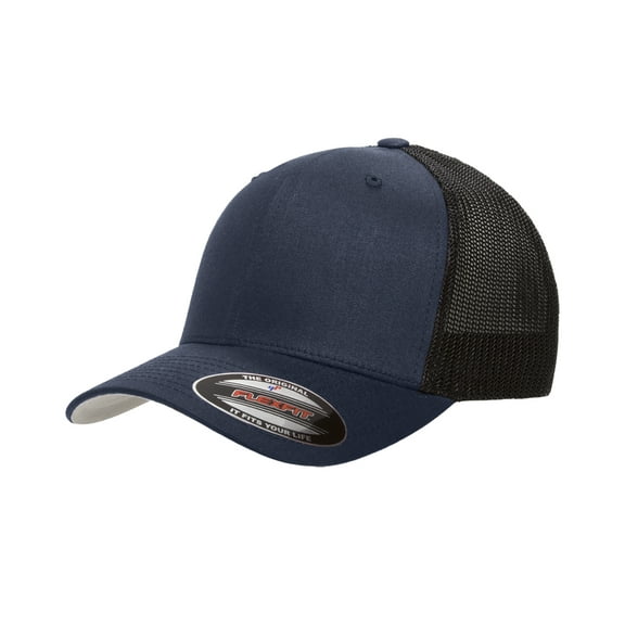 6-Panel Trucker Cap , 6511 , NAVY , One Size