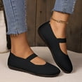 thumbnail image 2 of YLYL Women Knit Ballet Flats Shoes with Strap Wide Width Slip-on Mary Jane Dress Walking Shoes, 2 of 9