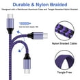 thumbnail image 5 of Type C Charging Cable, GAEF 5 Pack Fast Charging USB A to USB C Charging Cable 6FT, High Speed Data Sync Charger Cable Cord Nylon Braided Cable Compatible for iPhone Samsung Android, Mixed B, 5 of 7