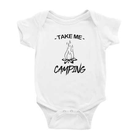 

Take Me Camping Funny Baby Bodysuit Shirts For Boy Girl