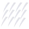 thumbnail image 1 of Fletchings de paletas de plumas de 3 pulgadas de 12 piezas para arco de bricolaje blanco Cola Tiro con arco Fletching Vanes, 1 of 8
