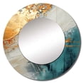thumbnail image 2 of Designart "Meditative Minimalism" Abstract Painting Rund Mirror For Wall Decor - Large Beige Round Print Mirror - Round Modern Mirror - Wall Mounted Round Large Mirror - 36" x 36", 2 of 6