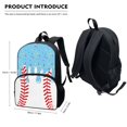 thumbnail image 4 of Yuyamidu Baseball Kids Backpack with Lunch Box Pencil Case Water Bottle Bag 4 in 1 Blue Ice Cream Bookbag Set for Boys Girls Blue Ice Cream Middle Elementary School Backpack Back to School Gifts, 4 of 7