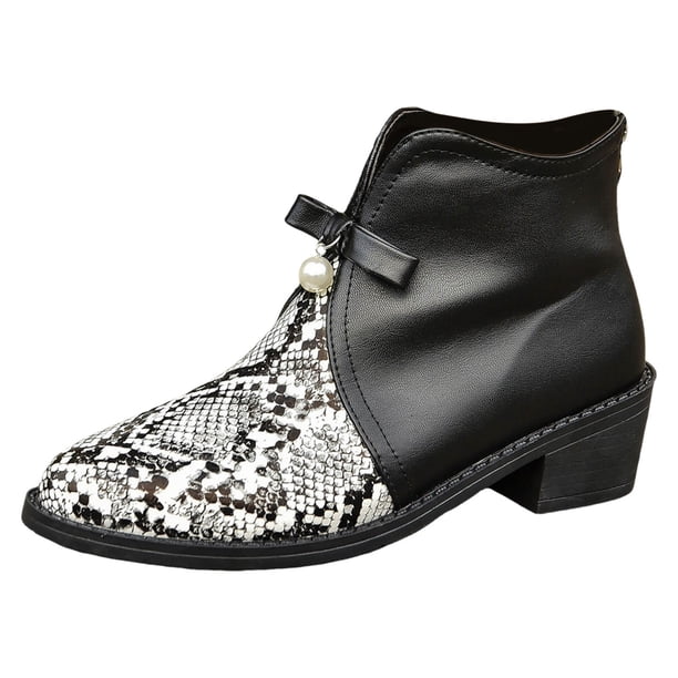 NECHOLOGY Botas Mujer Adulto Femenino Zapatos Botines para mujer Botas para mujer, tacones gruesos, botas cómodas a la moda, nuevas botas de otoño para mujer, zapatos individuales de moda (White, 9)