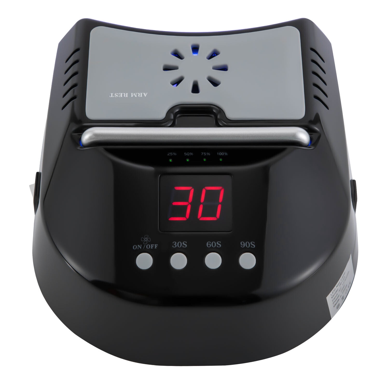 DENEST New 72W Cordless UV LED Nail Lamp Rechargeable Nail Dryer Lamp For Gel Nails+Fan