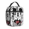thumbnail image 2 of Adult Mickey Mouse And Minnie Mouse Lunch Bag With Zipper Waterproof And Reusable Cooler Tote Lunch Box For Office/Picnic/Work, 2 of 5