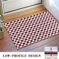 thumbnail image 3 of Red Black White Checkered Pattern Door Rugs,Washable Non Slip Door Mats Indoor,Decorative Door Mats,Entry Mat Indoor for Entrance,Bedroom,Kitchen,Bathroom,16"x24", 3 of 6