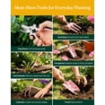 thumbnail image 4 of Juego de herramientas de jardinería Grenebo de 12 piezas con funda de transporte rosa, 4 of 8