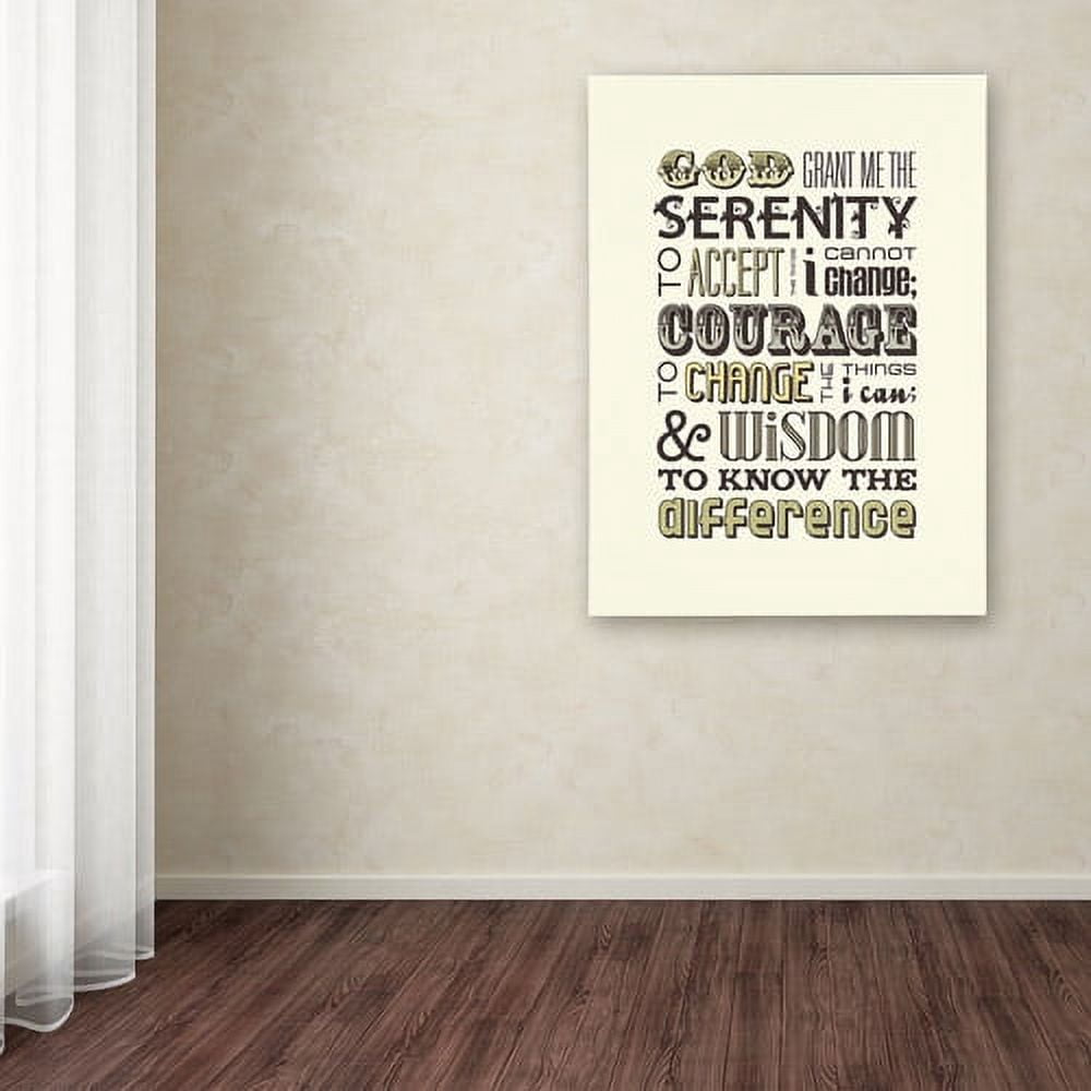 Trademark Fine Art "Serenity Prayer I" Canvas Art by Megan Romo